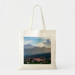 Hazy Pikes Peak Sunset Tote Bag