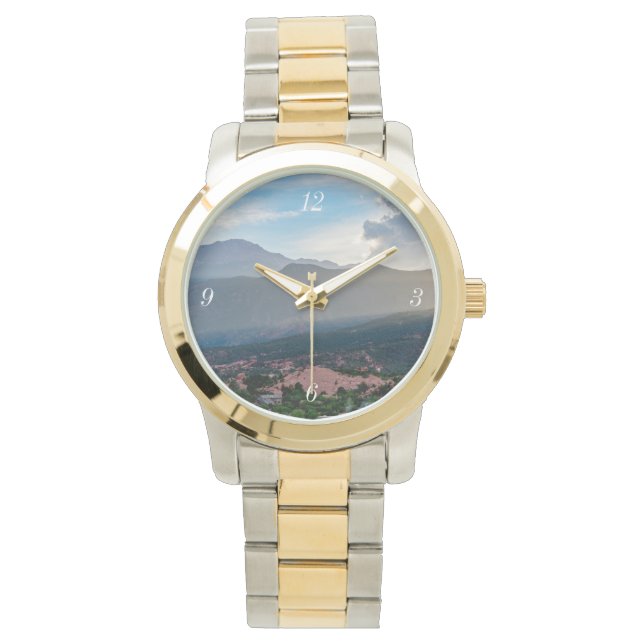 Hazy Pikes Peak Sunset Watch (Front)