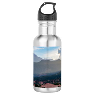 Hazy Pikes Peak Sunset Water Bottle