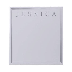 Hazy Purple & Lavender Grey   Your Name Notepad