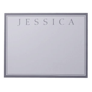 Hazy Purple & Lavender Grey Your Name Notepad