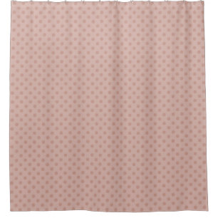 Hazy Taupe/rose polka dots shower curtain