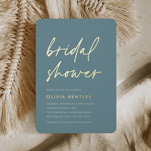 Hazy Teal | Minimalist Script Bridal Shower (Creator Uploaded)