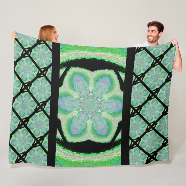 Hazy Wildflower 1 Fleece Blanket (In Situ)