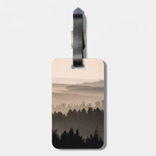 Hazy Woodland Hills Landscape Photo Luggage Tag