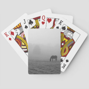Hazzy Grazing Grayscale Playing Cards