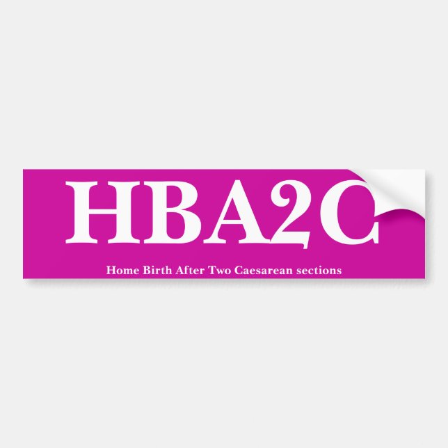 HBA2C BUMPER STICKER (Front)