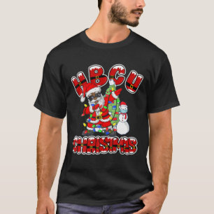 HBCU Black African American Santa Claus Christmas T-Shirt