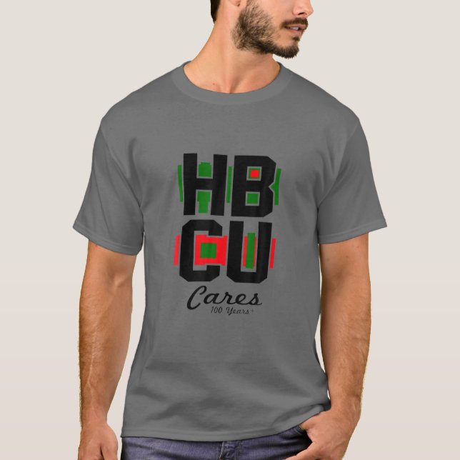 HBCU Cares College, University Graduation Gift Bla T-Shirt (Front)