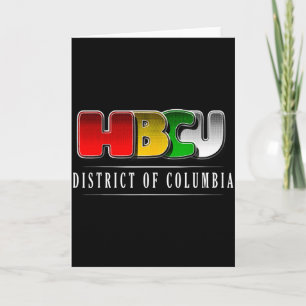 Hbcu District Of Columbia Pride African American H Card