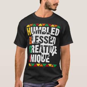 HBCU Humbled Blessed Creative Unique Afro College  T-Shirt