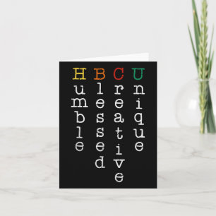 Hbcu Humbled Blessed Creative Unique Hbcu Teacher Card