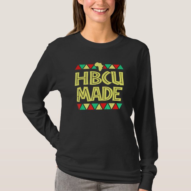 Hbcu Made Afro Black T-Shirt (Front)