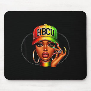 Hbcu Melanin Afro Black Women African Black Histor Mouse Pad
