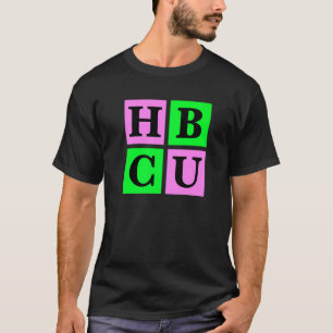 HBCU Pink and Green Blocks Love T-Shirt