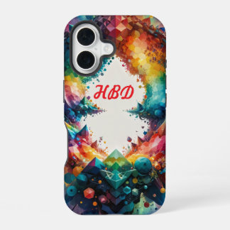 HBD Whimsical for Birthday iPhone 16 Case