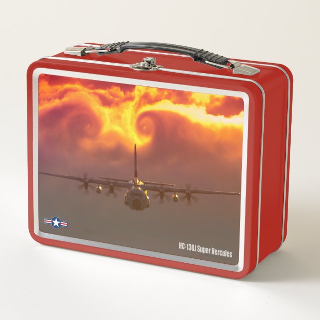 HC-130J SUPER HERCULES METAL LUNCH BOX (Front)
