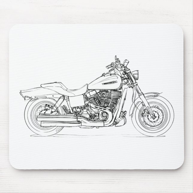 HD CVO Dyna Fat Bob 2009 Mouse Pad (Front)