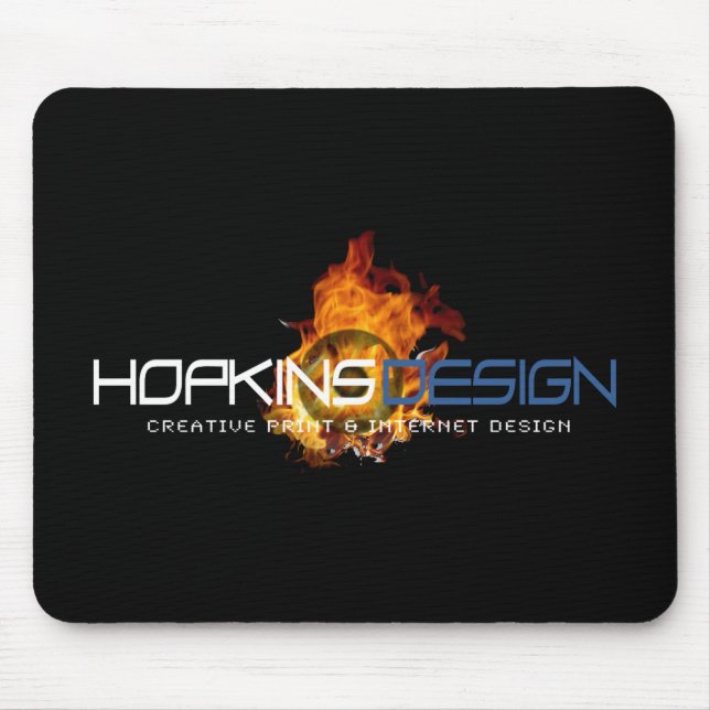 HD Logo Flames Mouse Pad (Front)