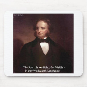 HD Longfellow "Soul Is Audible" Wisdom Quote Gifts Mouse Pad