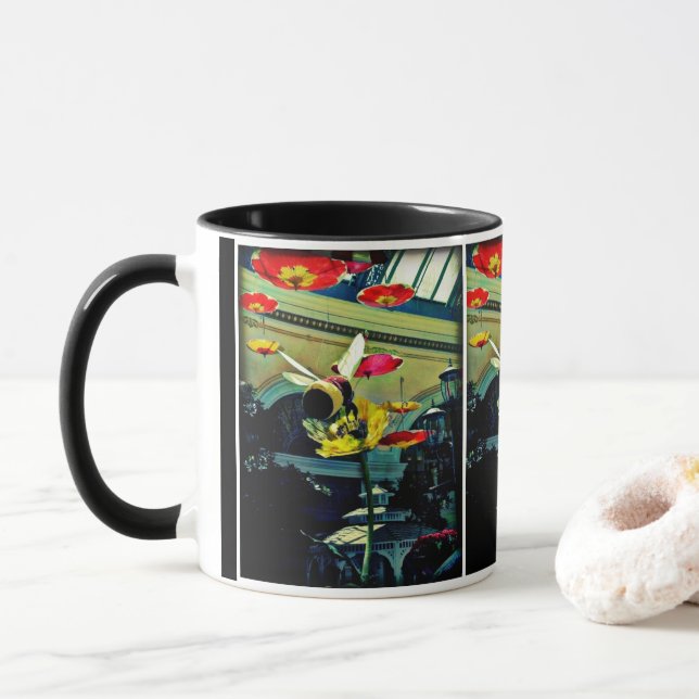 HDR Bee + Flower Mug (With Donut)