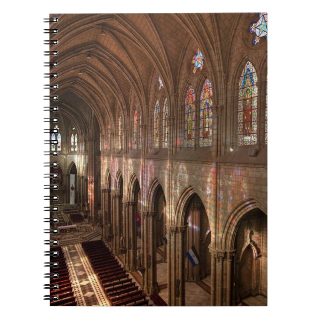 HDR image of Basilica interior, Quito, Ecuador Notebook (Front)