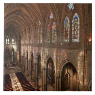HDR image of Basilica interior, Quito, Ecuador Tile