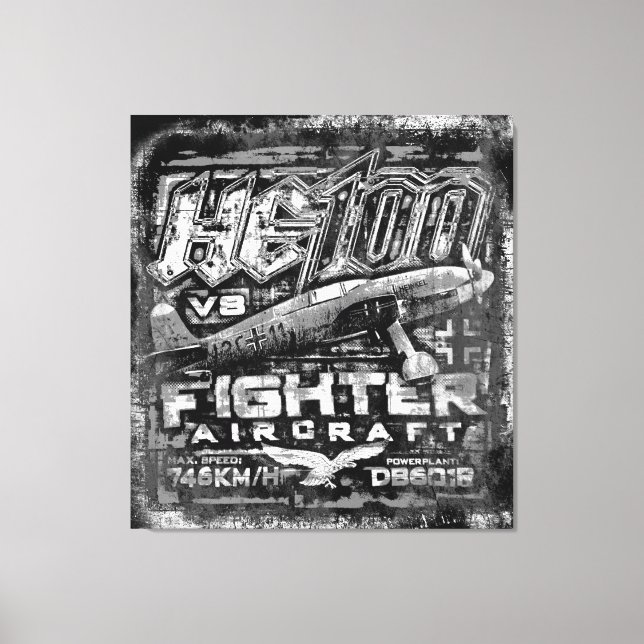 He 100 V8 Canvas Print (Front)