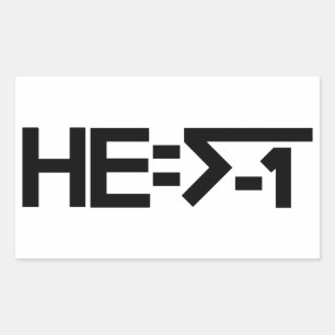 HE=√-1  (HE is Imaginary) [HE = Square Root of - Rectangular Sticker
