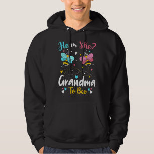 He and She Grandma To Bee Keeper Of The Gender Rev Hoodie