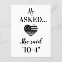 He Asked She Said 10-4 Police Wedding Save The Dat