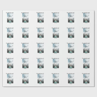 He asked she said yes engagement photo name stylis wrapping paper