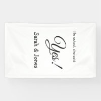 He asked she said yes engagement simple minimal 