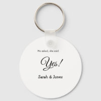 He asked she said yes engagement simple minimal