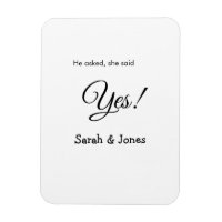 He asked she said yes engagement simple minimal