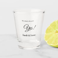 He asked she said yes engagement simple minimal