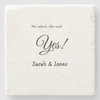 He asked she said yes engagement simple minimal