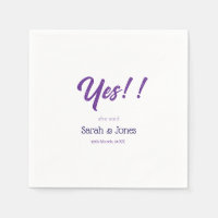 He asked she said yes engagement simple purple bol