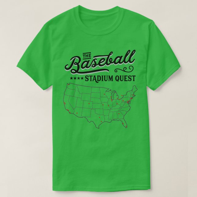 he Baseball Stadium Quest  T-Shirt (Design Front)