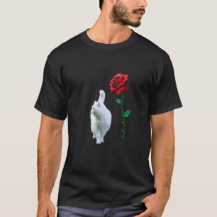 He Best Mum Forever  Red Rose White Neat Cat T-Shirt