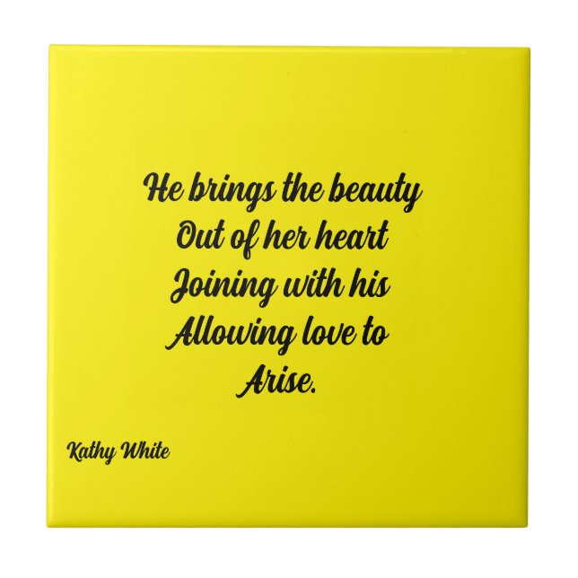 He Brings The Beauty Metal Art Tile (Front)