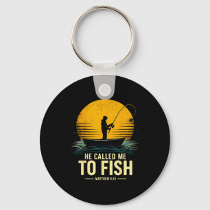 He Called Me To Fish, Matthew 4_19, Faith-based Fi Key Ring