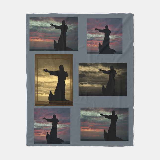 "He Calms Our Storms" Fleece Blanket (Front)