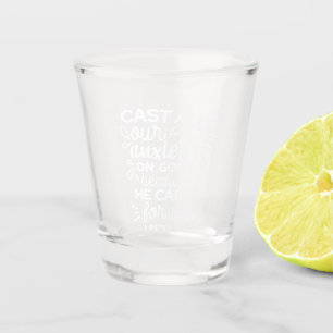 He Cares for You – Encouraging Christian Quote Shot Glass