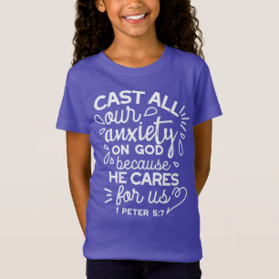 He Cares for You – Encouraging Christian Quote T-Shirt