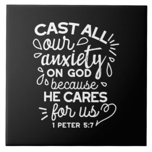 He Cares for You – Encouraging Christian Quote Tile