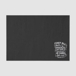 He Cares for You – Encouraging Christian Quote Tissue Paper