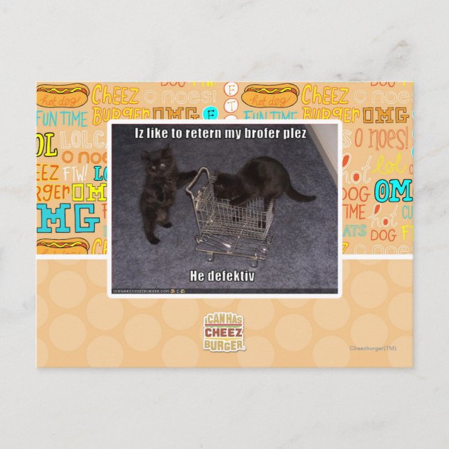 He defectiv postcard (Front)