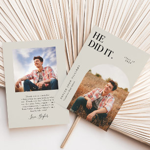 He Did It Ash Arch Graduation Announcement