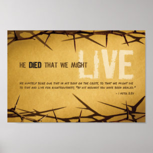 He Died that We Might Live Art Poster